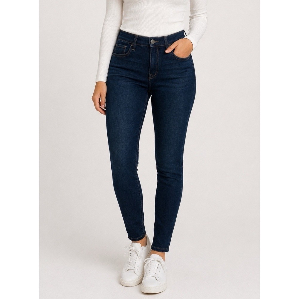 Aeropostale High Rise Jeggings Womens 8 Short Dark Wash Stretch Denim Blue Jeans
